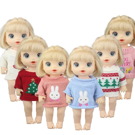 2021 NEW sweater clothes for 12 Inch 30CM baby alive doll Toys Crawling Doll accessories