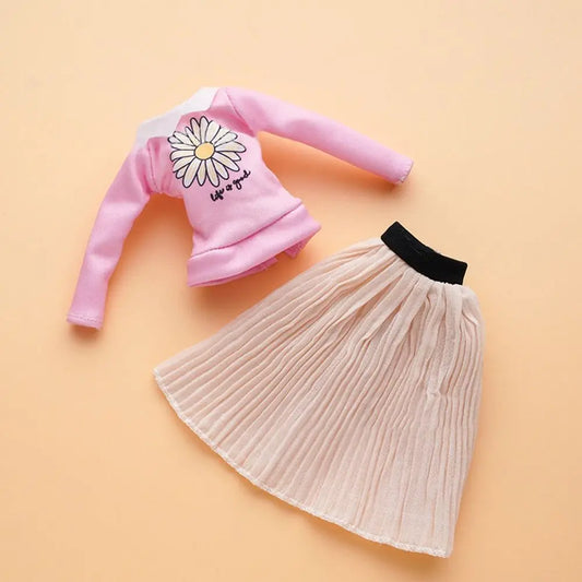 11.5" Fashion Skirt Pants Doll Clothes Shirt For 30cm Doll Trousers Casual Wears Blouse 1/6 BJD Dolls Accessories Kids Toys